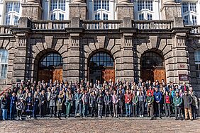 The conference participants in front of the conference centre.