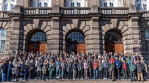 The conference participants in front of the conference centre.